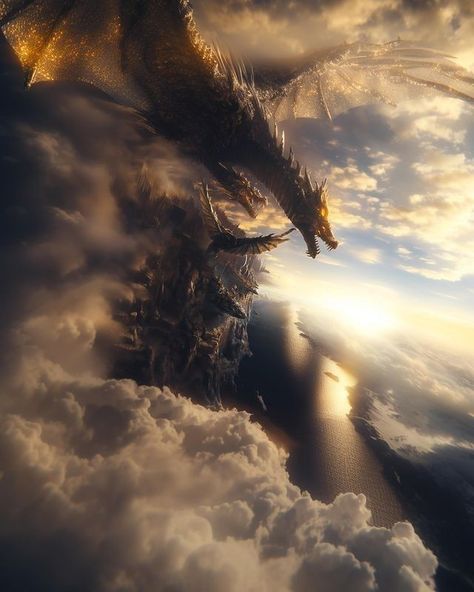 Dragon Artwork Fantasy, Heaven Art, Gra O Tron, Dragon Pictures, Fantasy Creatures Art, Dragon Artwork, Beautiful Dark Art, Beautiful Landscape Wallpaper, Fantasy Dragon