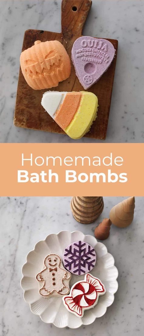 Homemade Bath Bombs - A Beautiful Mess Lemon Bath, Peppermint White, Small Glass Jars, Tub Time, Homemade Bath, Bath Bomb Molds, Citrus Essential Oil, A Beautiful Mess, Diy Spa