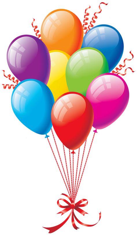 Birthday Balloons Clipart, Happy Birthday Png, Balloon Pictures, Balloon Clipart, Birthday Clips, Colorful Balloons, Birthday Clipart, Rainbow Balloons, Happy Birthday Balloons