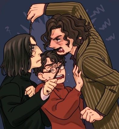 Remus And Harry Fanart, Severus And Harry Fanart, Sirius Black X Severus Snape X Remus Lupin, Snape X Sirius Fanart, Snape X Luna, Older Sirius Black Fan Art, Severitus Headcanon, Severus Snape X Sirius Black, Harry Potter X Severus Snape