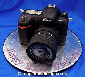 SLR Camera 3D Birthday Cake Camera Birthday, Camera Cake, Camera Cakes, 3d Birthday Cake, Heart Wedding Cakes, Cat Cake Topper, 50th Birthday Cake, Cake Shapes, Crazy Cakes