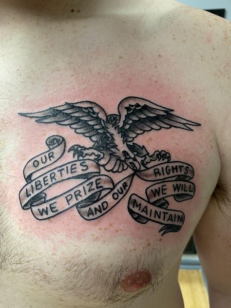 American Traditional take on my home state of Iowas flag by Jason Morgan @ OneShot in Cincinnati #tattoos #tattoo #beauty American Pride Tattoo, Iowa Tattoo, We The People Tattoo, Americana Tattoo, Pride Tattoo, Jason Morgan, Trending Tattoos, Prison Tattoos, C Tattoo