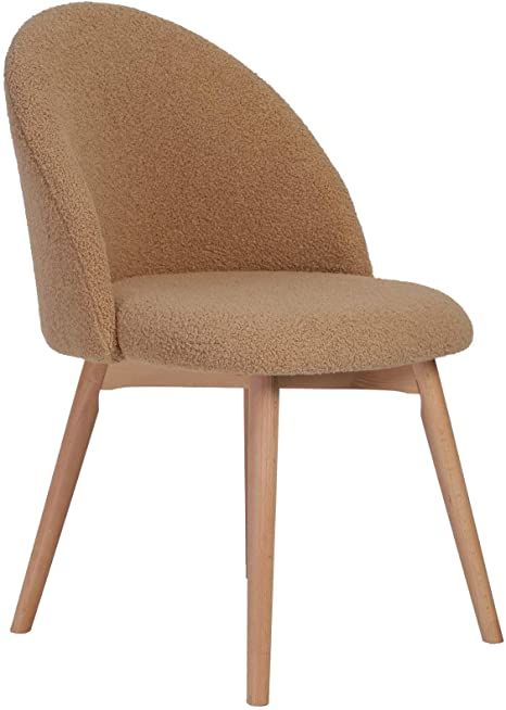 Wooden Chair For Bedroom, Fluffy Chair, Home Vanity, Wooden Office Chair, Upholstered Desk Chair, Bedroom Brown, Upholstered Office Chair, Beige Chair, Plush Chair