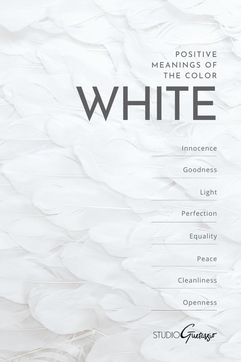 All colors have meanings and associations behind them. Here is a list of the top positive connotations for the color white, which properly speaking isn't even a color. Click through to read more about the history of how white has been used, as well as neutral and negative meanings behind white. #colormeanings #branding #colortheory White Colour Meaning, Quotes About White Colour, White Color Captions, White Colour Quotes, White Color Meaning, White Captions, White Color Quotes, Neutral Inspiration, Aesthetic Grey