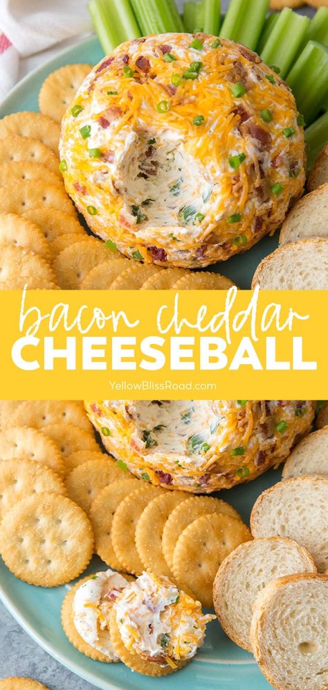 Bacon Cheddar Cheese Ball Recipes, Cheese Ball No Nuts Recipes, Fall Cheese Ball Recipes, Bacon Cheddar Cheese Ball, Ranch Cheeseball, Bacon Ranch Cheeseball, Bacon Cheeseball, Cream Cheese Balls Recipe, Cheeseball Recipes