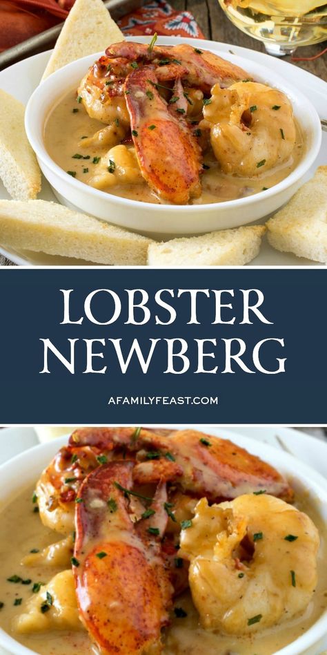 Lobster For Breakfast, Lobster And Scallops Recipes, Recipes Using Lobster Meat, Gourmet Seafood Recipes, Lobster And Shrimp Recipes, Shrimp And Lobster Recipes, Lobster Dinner Ideas, Lobster Ideas, Lobster Newberg