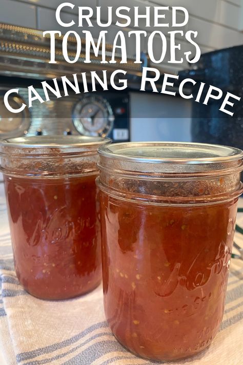 This is the ultimate crushed tomatoes canning recipe, designed to empower home chefs with a simple yet rewarding process! Crushed Tomatoes Canned, Canning Tomatoes In A Roaster, Canned Mild Salsa Recipe, Crushed Tomato Recipes, Water Bath Canning Roasted Tomatoes, Canning Crushed Tomatoes Water Bath, Homemade Canned Salsa, Waterbath Canning Stewed Tomatoes, Mild Salsa Recipe