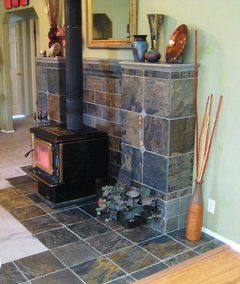 Stove Surround, Wood Stove Surround, Stove Wall, Wood Stove Wall, What To Use, Farmhouse Wall, Stone Flooring, Gas Stove, A Wood