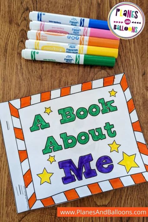 Book Week Activities For Preschoolers, Ideas For All About Me Theme, All About Me Books Preschool Free Printable, All About Myself Preschool, All About Me Template Kindergarten, All A Out Me Preschool, All About Me Book For Preschool, All About Me Project Middle School, New School Year Activities For Preschool