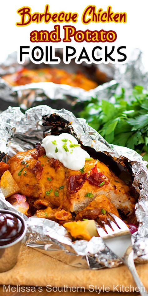 Hobo Meals In Oven Foil Dinners Chicken, Chicken Potatoes Foil Packet, Bbq Chicken Foil Packet, Foil Pack Chicken Recipes, Chicken Boil Foil Packets, Baked Chicken In Foil In Oven, Hobo Chicken Foil Packs, Chicken And Potatoes Foil Packet, Campfire Chicken Recipes