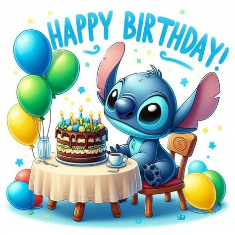 Luau Birthday Party, Birthday Cartoon, Luau Birthday, Happy Birthday Pictures, Disney Images, Happy B Day, Birthday Pictures, Stitch Disney, Rangoli Designs