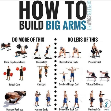 Grabbing a set of dumbbells and curling your guns into oblivion in front of the biggest mirror available is the best f... Barbell Arm Workout, Bodybuilding Plan, Workouts Muscle, Barbell Curls, Men Exercise, Workout Men, Big Arms, Arm Work, Men Workout