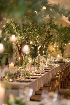 Magical Garden Wedding, Indoor Garden Wedding, Forest Theme Wedding, Green Centerpieces, Indoor Wedding Receptions, Tafel Decor, Garden Theme Wedding, Enchanted Forest Wedding, Ballroom Wedding