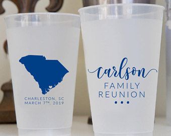 Family Reunion Cups, Family Reunion Logo, Family Reunion Cruise, Family Reunion Keepsakes, Family Reunion Favors, Plastic Party Cups, Family Reunion Planning, Reunion Ideas, Serving Wine