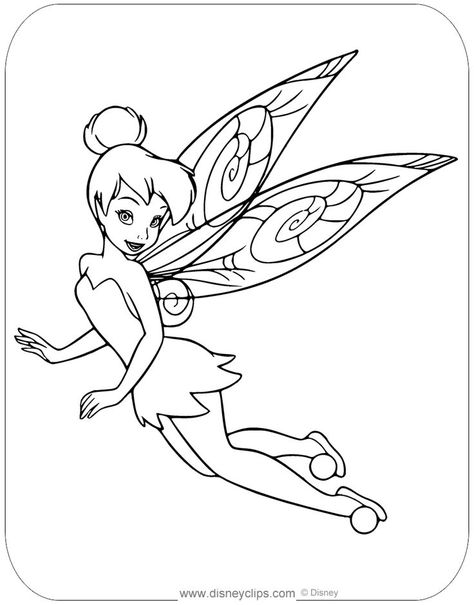 Coloring page of Tinker Bell from Disney's Peter Pan #disney, #disneyfairies, #peterpan, #tinkerbell Peterpan Tattoo, Tinkerbell Tattoo Small Outline, Tinker Bell Outline Tattoo, Tinkerbell Fairies Coloring Pages, Tinker Bell Coloring Pages, Peter Pan Drawing, Peter Pan Coloring Pages, Flute Drawing, Tinkerbell Coloring Pages