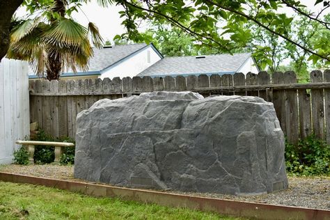 PHOTO GALLERY | RockOn Propane Tank Covers Propane Tank Landscaping Ideas, Hidden Propane Tank Ideas, Propane Tank Art, Propane Tank Cover, Propane Tanks, Hiding Ugly, Lp Tank, Front Landscaping, Propane Tank