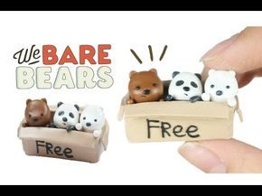 YouTube Clay Bear, Clay Box, Fimo Polymer Clay, Polymer Clay Mold, Art Kawaii, Tanah Liat, Bear Crafts, Polymer Clay Animals, Cute Polymer Clay