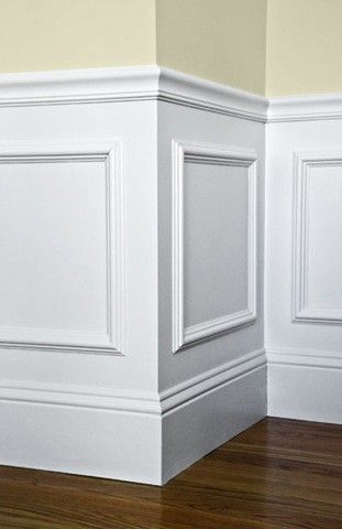 Easy wainscotting idea: buy frames from Michael's, glue to wall and paint over entire lower half. More examples of beadboard and wainscoting...Love this! Foyer Design, 아파트 인테리어, Bath Tub, Style At Home, Wainscoting, My New Room, Home Fashion, 인테리어 디자인, My Dream Home