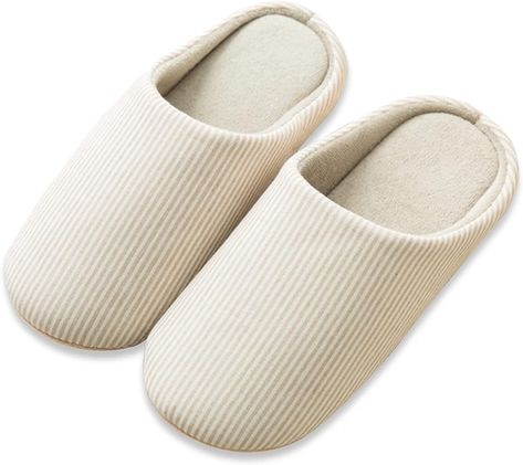 Amazon.com | Maco Johnston Slippers for Women, Soft & Washable Cotton Slippers w/Deerskin Suede Insoles, Indoor Outdoor House Slippers for Women Men Beige（7.5-8） | Slippers Ugh Disquette Slipper, Cute Slippers Women, Slipper Aesthetic, Slippers Womens Flats, Fall Slippers, Indoor Outdoor House, School Shopping List, Slippers Ugg, Amazon Items