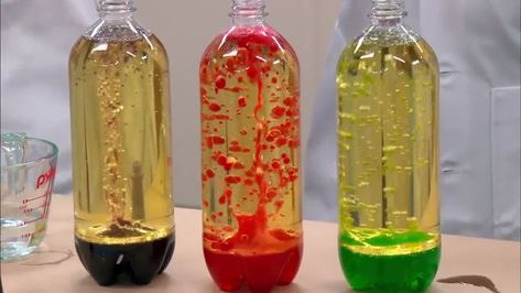 Lava Lamp Sensory Bottle, How To Make A Lava Lamp In A Bottle, How To Make A Lava Lamp, Lava Lamp Science Fair Project Board, Lava Lamp Craft, Water Bottle Lava Lamp, Make Your Own Lava Lamp, Lava Lamp For Kids, Diy Lava Lamp