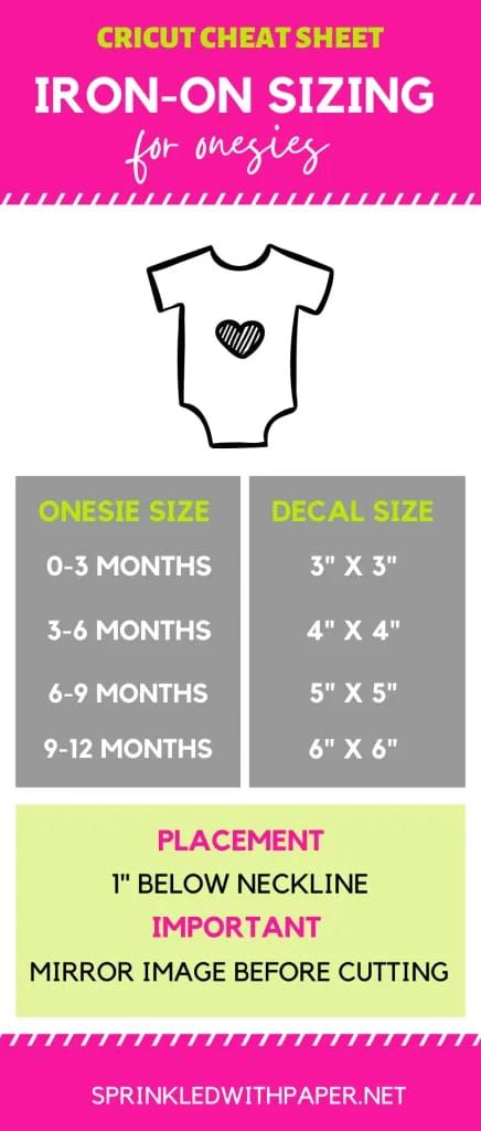 Cricut Projects Heat Transfer Vinyl, Diy Baby Onsie Ideas, Cricut Onesie Size Chart, Newborn Onesie Cricut Ideas, Diy Onesies Cricut, Newborn Onesie Ideas, Vinyl Size For Onesie, Baby Cricut Projects, Cricut Measurements