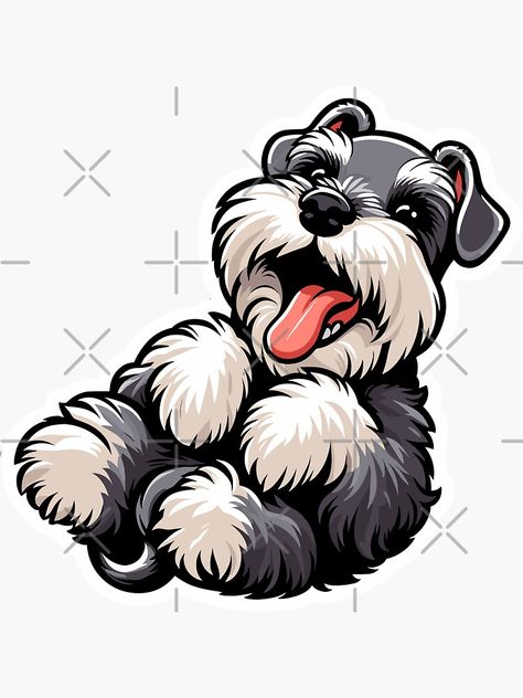 Funny Schnauzer, Schnauzer Drawing Easy, Miniature Schnauzer Drawing, White Schnauzer Drawing, Cartoon Schnauzer, Schnauzer Drawing, Miniature Schnauzer Wallpaper, Minature Snauzher, Schnauzer Gifts