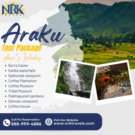 Experience the enchanting beauty of Araku Valley with our exclusive tour packages. Book now and immerse yourself in nature's paradise! 𝑪𝒂𝒍𝒍 𝒖𝒔 @ +91 888-999-4886 #ArakuValley #tourpackages #cabservice #taxi #tourism #taxiservice #aruku #transport #taxservices #nrktravels #vizag #visakhapatnam Araku Valley Travel, Aruku Valley, Araku Valley, Travel Creative, Rich Women Lifestyle, Holiday Travel Destinations, Visakhapatnam, Tax Services, Rich Women