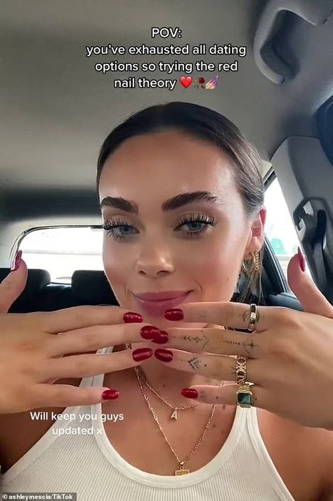 Nails Theory, The Red Nail Theory, Short Manicure, Red Nail Theory, Nail Theory, Theory Quotes, Ig Caption, New Long Hairstyles, Insta Caption