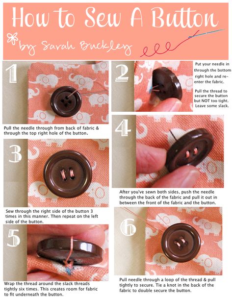 How to sew a button... Quick reference- Devan asked me to sew his button back on just yesterday! I told him I could, but didn't know how long it would last! This will help. Sew A Button, Lab Ideas, Easy Hacks, Sewing 101, Button Holes, Sewing Class, Sewing Lessons, A Button, Clothing Hacks