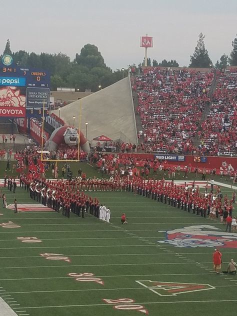 Fresno State university Fresno Ca football game go Bulldogs! Fresno State Aesthetic, Fresno Aesthetic, Fresno State Football, Monica Murphy, Trip List, Fresno State Bulldogs, Vision Board Images, Fresno State, Baseball Stadium