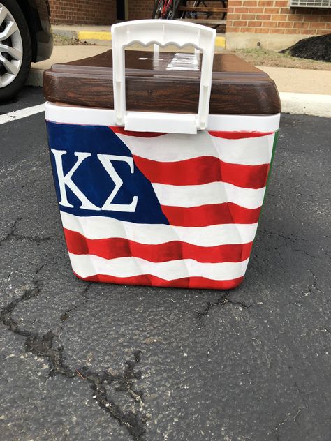 Kappa Sigma Cooler Ideas, Frat Cooler Sides, Kappa Sigma Frat Cooler, Fraternity Cooler, Kappa Sigma Cooler, Nola Formal Cooler, Formal Coolers, Cooler Ideas Fraternity, Frat Coolers Ideas