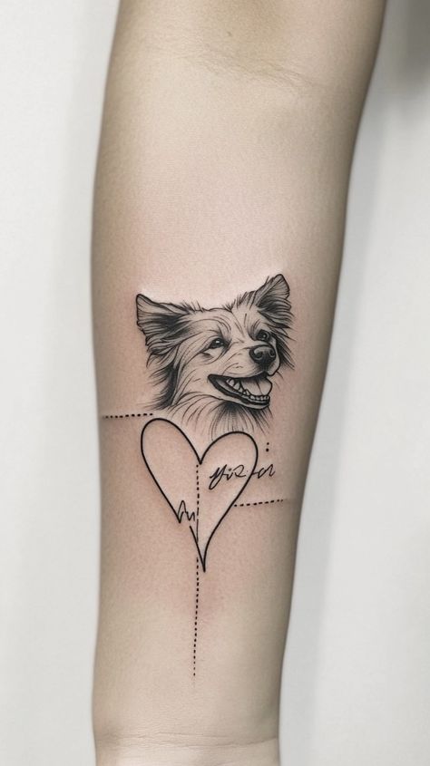 #tatto #dog #tattoos #dogsofinstagram #tattooist #puppy #amsterdam #dogs #smile #dogstagram #tattoo #instadog #love #cute #l4l #tatoo #netherlands #ink #pet #handmade #doglover #tattooideas #hond #black #dogoftheday #photooftheday #puppylove #instaboy #pets #instagood Losing Your Best Friend Tattoo, Dog Remembrance Tattoo Ideas, Dog Loss Tat, Tattoo Ideas For Lost Pets, Tattoo Ideas For Dogs That Have Passed, Yorkie Tattoo, Tattoos Small Simple, Leg Tattoo Designs, Golden Retriever Tattoo