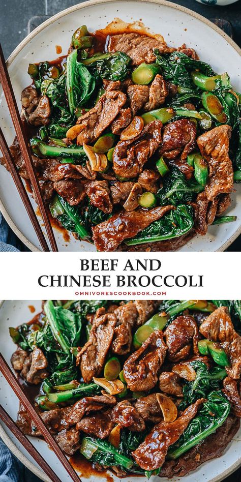 Chinese Broccoli With Oyster Sauce, Healthy Dinner Beef Recipes, Beef And Spinach Recipes, Authentic Beef And Broccoli, Chinese Food Healthy, Healthy Chinese Food Recipes, Steamed Meals, Asian Beef Recipes, Asian Dinner Ideas