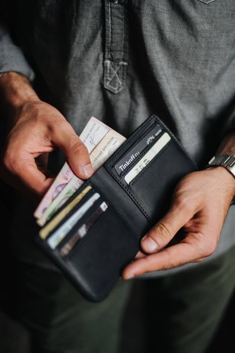 ⭕ A wallet is not just a functional item. This is what we use every day, so it should fit us perfectly. That is why genuine leather material is perfect for a wallet. It will not rub off and lose its beautiful appearance, but will only acquire a vintage elite look over time. Each product is made so that it is convenient for you to carry it both in your bag and in the pocket of your pants or jacket. The optimal number of compartments for all your belongings: cards, documents, banknotes, coins. The Handmade Leather Bag Woman, Mens Leather Wallet Bifold, Small Leather Wallet, Wallets For Men, Slim Leather Wallet, Small Leather Bag, Custom Wallet, Women Leather Backpack, Black Leather Backpack