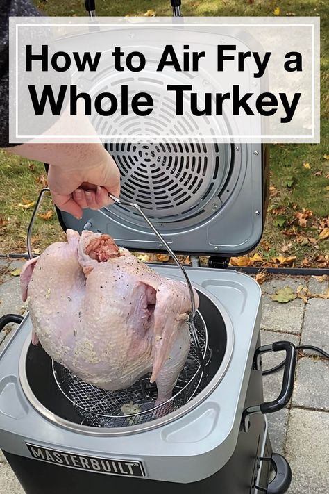 Turkey Air Fryer, 15 Lb Turkey, Air Fryer Turkey Recipes, Juicy Turkey Recipe, Perfect Turkey Recipe, Cooking A Turkey, Air Fryer Turkey, Whole Turkey Recipes, Butterball Turkey