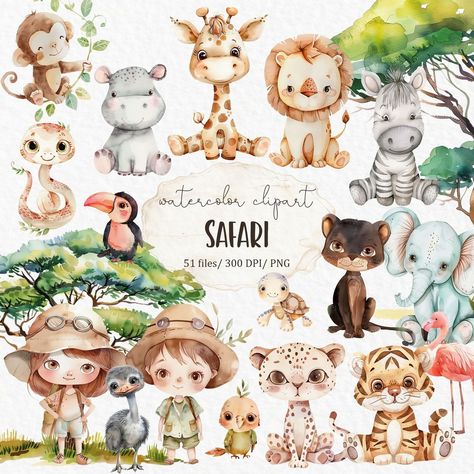 A variety of jungle animal arts and crafts ideas designed to promote creativity and learning through hands-on activities Animal Arts And Crafts, Jungle Images, Jungle Animal Art, Jungle Clipart, Arts And Crafts Ideas, Clipart Animals, Cute Animal Clipart, Jungle Animal, Animal Clipart