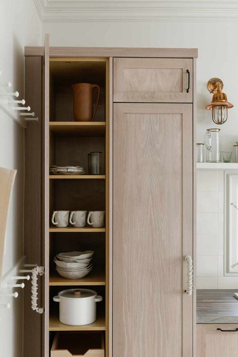 Warning: Leanne Ford's Cabinet Collab With Semihandmade Will Make You Want To Redo Your Kitchen Rec Room Remodel, Semihandmade Kitchen, Kitchen Cabinet Paint Colors, Kitchen Cabinet Paint, Custom Wood Cabinets, Erin Kelly, Kitchen Cabinet Color, Living Room And Kitchen Design, Ford Interior