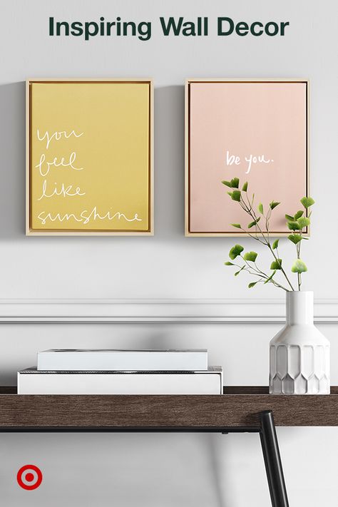 Add good vibes to your decor with wall art, from inspirational quotes to positive sayings. Wall Frame Quotes Home Decor, Cool Wall Art Ideas, Hangout Room, Home Decor Quotes, Wall Frames, Decoration Christmas, Cute Room Decor, Diy Wall, Dream Room