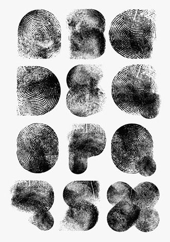 This is such a cute alphabet idea! I love the concept of using your fingerprints to stamp letters into paper. Blog Typography, Inspiration Typographie, Typographie Inspiration, Typography Alphabet, 타이포그래피 포스터 디자인, Plakat Design, Creative Typography, Typographic Poster, Alphabet Design