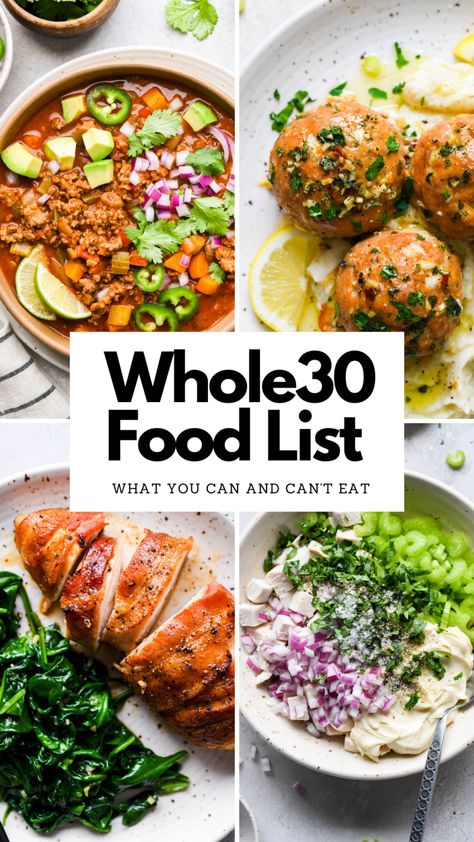 Take the guesswork out of planning for your Whole30 by downloading this Whole30 approved food list & Whole30 guide to additives & hidden ingredients. These printable lists include everything you need to know to plan your meals and successfully navigate reading labels so you know exactly what you can and can't eat during your Whole30! Whole Foods Diet Plan, What Are Whole Foods, Whole Foods List, Whole30 Food List, Whole 30 Approved Foods, Whole Foods Meal Plan, Whole 30 Meal Plan, Printable Food, Whole 30 Diet