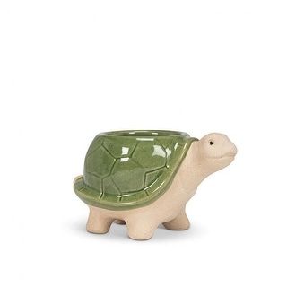 Planters don't get any more adorable than this charming Mini Snail Planter! Crafted out of stoneware, the playful sculpt of this snail-shaped planter makes a pleasing complement to any small buds, succulents, cacti or blooms. Coil Built Ceramics, Dinosaur Pottery, Turtle Planter, Ceramic Turtle, Antique Wall Decor, Small Turtles, Pottery Animals, Turtle Decor, Color Palette Yellow