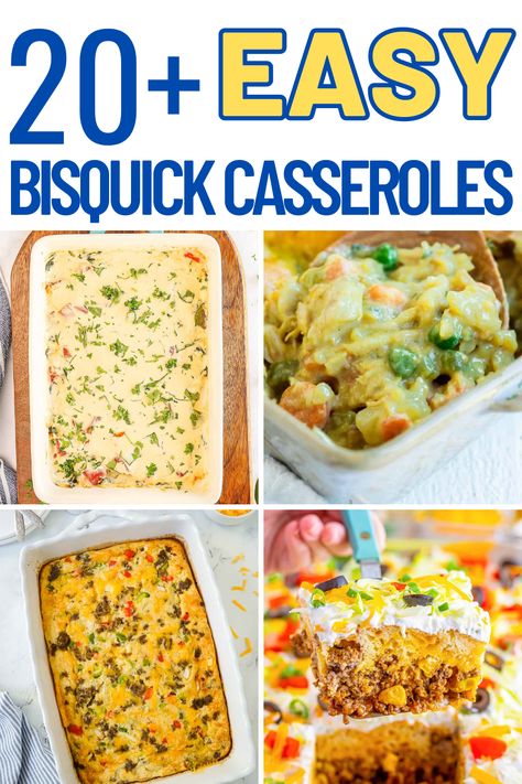 bisquick casseroles Bisquick Supper Recipes, Betty Crocker Bisquick Recipes, Bisquick Recipes Hamburger, Sweet Bisquick Recipes, Dinner Recipes With Bisquick, Bisquick Impossible Recipes, Easy Bisquick Dinner Recipes, Impossible Bisquick Recipes, Casseroles With Bisquick