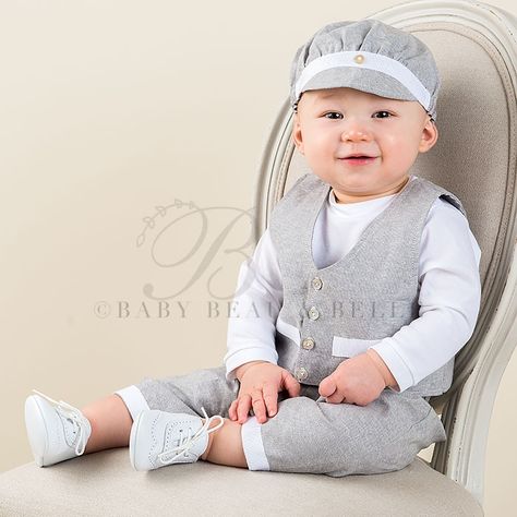 Baby Boy 3-Piece Set - Christian Collection | Couture Baby Outfits 1st Birthday Outfit Boy, Baby Boy Fashion Summer, Boys Birthday Outfits, 1st Birthday Dresses, Boys Fall Outfits, Baby Boy First Birthday, Baby Boy Dress, Birthday Fashion