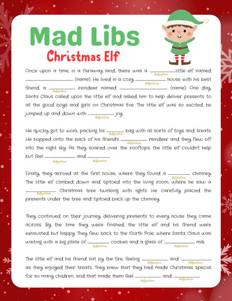 Bible Mad Libs, Christmas Madlib For Kids, Holiday Mad Libs For Kids, Christmas Mad Libs Free Printable, Mad Libs For Adults Hilarious, Christmas Mad Libs For Kids, Holiday Mad Libs, Christmas Mad Lib, Christmas Ad Libs