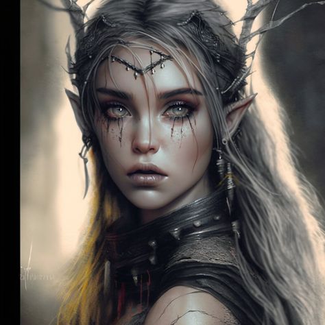 Fae Character Art, Witch Elves, Elf Drawings, Elven Queen, Elf Face, Witch Queen, Elves Fantasy, Elf Art, Dark Witch