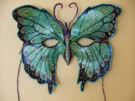 Bugs Activities, Butterfly Masquerade Mask, Paper Mache Masks, Mannequin Parts, Paper Mache Mask, Butterfly Mask, Butterfly Costume, Fun Friday, Mask Masquerade