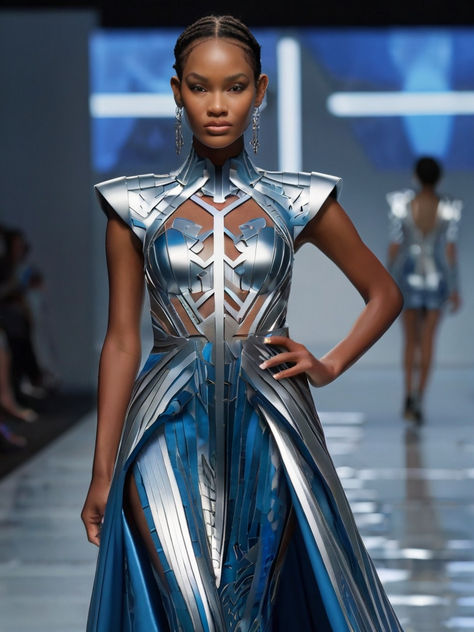 Futuristic Fits, Space Outfit Aesthetic, Afro Futurism Fashion, Aquarius Dress, Galactic Glam, Futuristic Dress, Futuristic Outfits, Futuristic Costume, Futurism Fashion