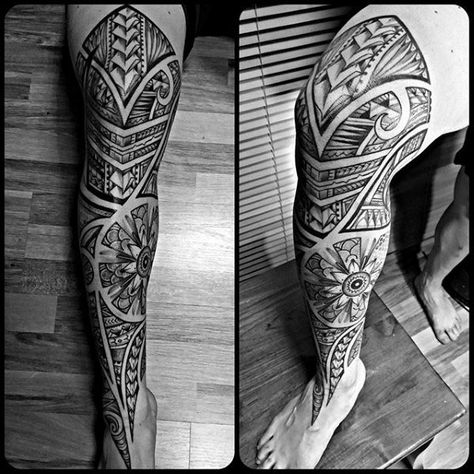 Full Leg Sleeve Guys Tribal Tattoo Designs Rosen Tattoo Mann, Polynesian Leg Tattoo, Thigh Tattoo Men, Tattoo Modern, Tattoo Son, Best Leg Tattoos, Aztec Tattoos, Tattoo Diy, Full Leg Tattoos