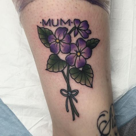 Traditional Violet Tattoo, Charlie Tattoo, Violet Tattoos, Violet Flower Tattoos, Violet Tattoo, Pride Tattoo, Traditional Tattoo Flowers, Turtle Tattoo Designs, Grunge Tattoo