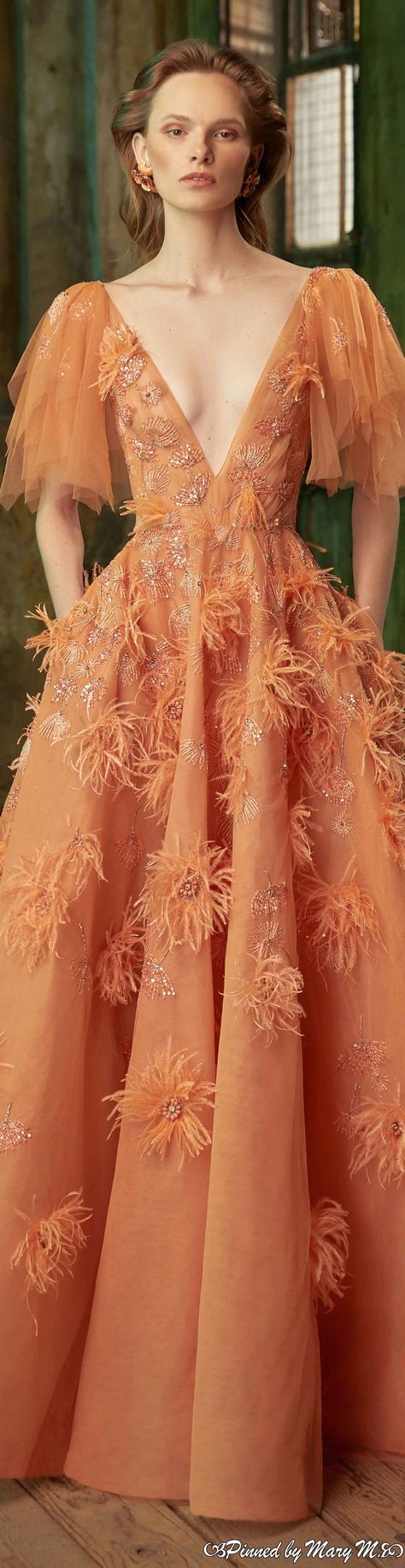 Rust Orange Dress, Orange Dress Wedding, Fantastic Fashion, Spring Fairy, Tony Ward, Evening Gown Dresses, Runway Dresses, Special Dresses, Rust Dress